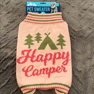New Pet Sweater. Happy Camper